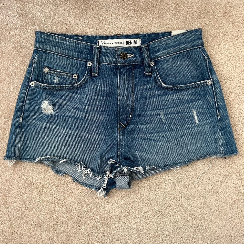 Lovers and friends distressed denim shorts - 26